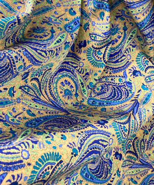 SOEJU（ソージュ）SOEJU (ソージュ) ペイズリーガラワンピース ブルーの古着・服飾アイテム