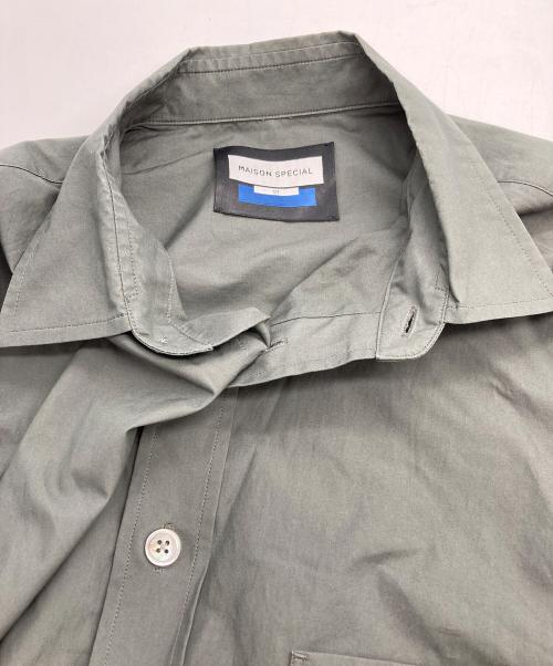 MAISON SPECIAL（メゾンスペシャル）MAISON SPECIAL (メゾンスペシャル) Prime-Over Typewriter Maxi Shirt Coat グリーン サイズ:1の古着・服飾アイテム
