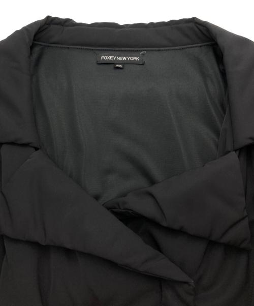 FOXEY NEWYORK（フォクシーニューヨーク）FOXEY NEWYORK (フォクシーニューヨーク) マルチWAY ストレッチ中綿ロングコート ブラック サイズ:38の古着・服飾アイテム
