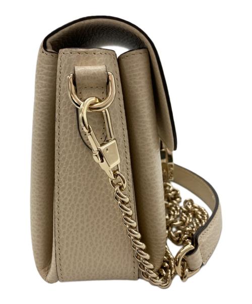 GUCCI（グッチ）GUCCI (グッチ) インターロッキングG チェーン ショルダーバッグ ベージュの古着・服飾アイテム