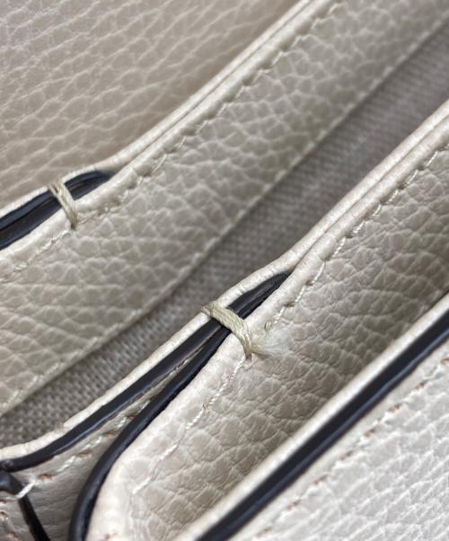 GUCCI（グッチ）GUCCI (グッチ) インターロッキングG チェーン ショルダーバッグ ベージュの古着・服飾アイテム