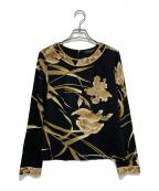 LEONARD FASHIONレオナールファッション）の古着「花柄ブラウス」｜ブラック