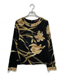 LEONARD FASHION（レオナールファッション）の古着「花柄ブラウス」｜ブラック