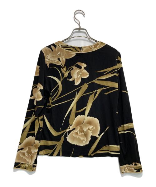 LEONARD FASHION（レオナールファッション）LEONARD FASHION (レオナールファッション) 花柄ブラウス ブラック サイズ:mの古着・服飾アイテム