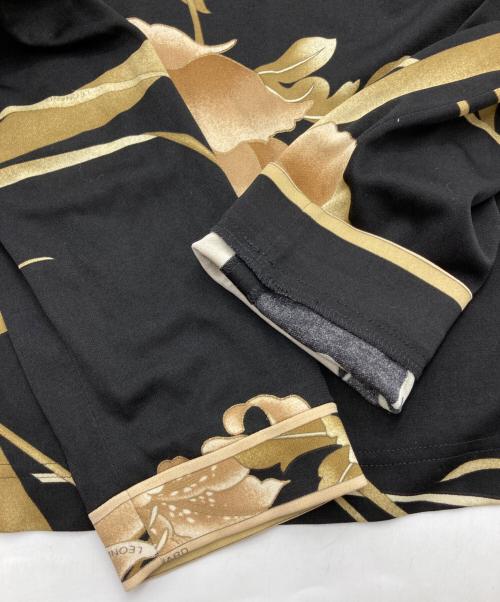 LEONARD FASHION（レオナールファッション）LEONARD FASHION (レオナールファッション) 花柄ブラウス ブラック サイズ:mの古着・服飾アイテム