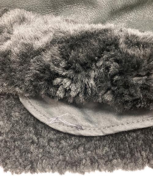 HELMUT LANG（ヘルムートラング）HELMUT LANG (ヘルムートラング) WRECKDE SHEARING COCOON COAT/シープスキンシングルライダースボアジャケット ブラック サイズ:Pの古着・服飾アイテム