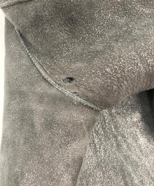 HELMUT LANG（ヘルムートラング）HELMUT LANG (ヘルムートラング) WRECKDE SHEARING COCOON COAT/シープスキンシングルライダースボアジャケット ブラック サイズ:Pの古着・服飾アイテム