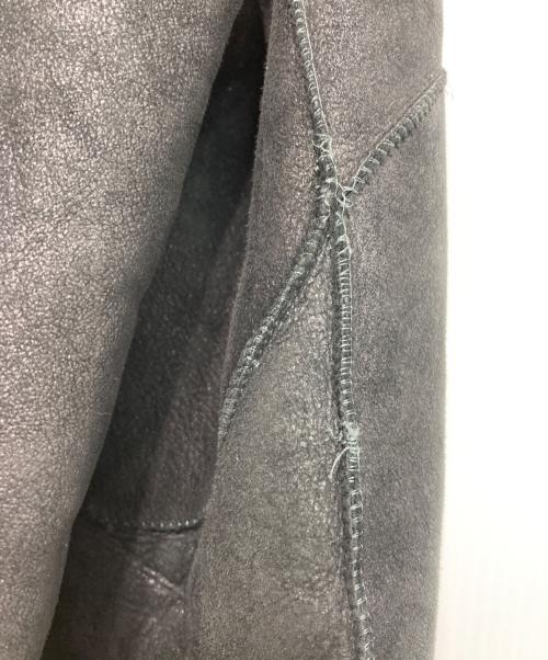 HELMUT LANG（ヘルムートラング）HELMUT LANG (ヘルムートラング) WRECKDE SHEARING COCOON COAT/シープスキンシングルライダースボアジャケット ブラック サイズ:Pの古着・服飾アイテム