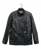 NEIGHBORHOODネイバーフッド）の古着「レザージャケット」｜ブラック