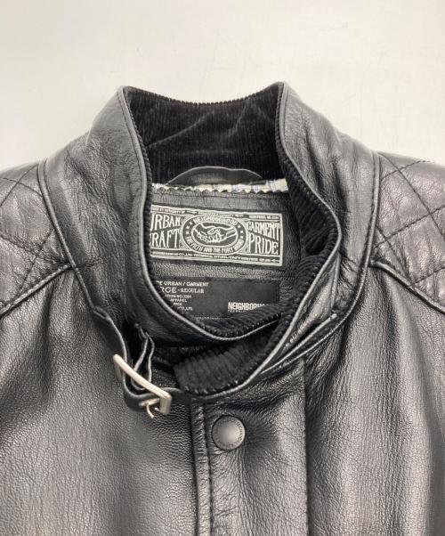 NEIGHBORHOOD（ネイバーフッド）NEIGHBORHOOD (ネイバーフッド) レザージャケット ブラック サイズ:Lの古着・服飾アイテム