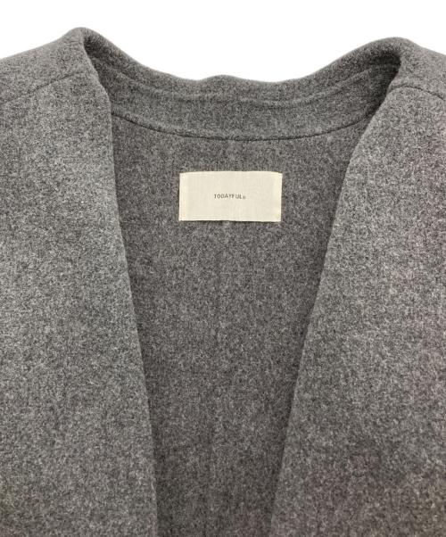TODAYFUL（トゥデイフル）TODAYFUL (トゥデイフル) Wool Over Coat ウールオーバーコート グレー サイズ:36の古着・服飾アイテム