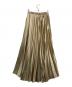 UN3D. (アンスリード) オリガミプリーツロングスカート ゴールド サイズ:38：8000円