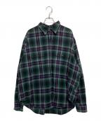 THE SHINZONE×BEAUTY&YOUTHザ シンゾーン×ビューティーアンドユース）の古着「チェックシャツ」｜グレー