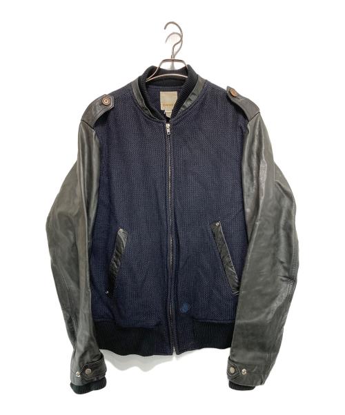 DIESEL（ディーゼル）DIESEL (ディーゼル) 切替ジャケット ネイビー サイズ:XLの古着・服飾アイテム