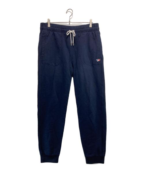 maison kitsune（メゾンキツネ）maison kitsune (メゾンキツネ) Tricolor Fox Patch Jog Pants ネイビー サイズ:XXLの古着・服飾アイテム