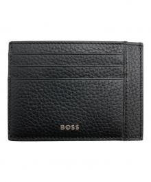 BOSS（ボス）の古着「イタリアンレザーレタリングロゴ カードホルダー」｜ブラック