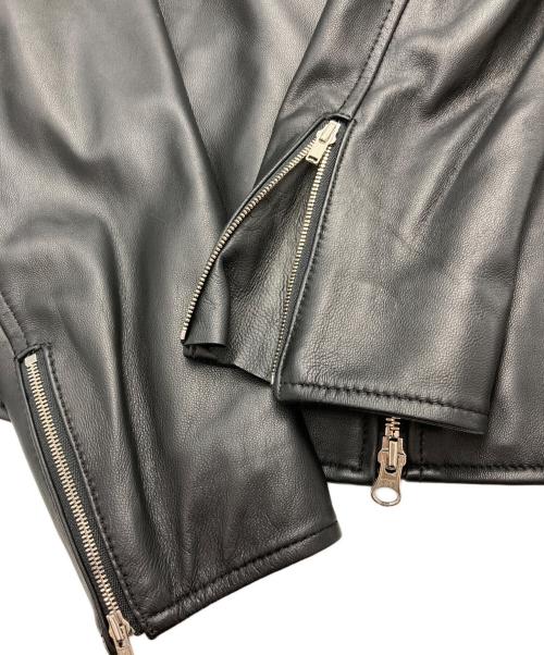 23区（ニジュウサンク）23区 (ニジュウサンク) シープレザーライダースジャケット ブラック サイズ:38の古着・服飾アイテム