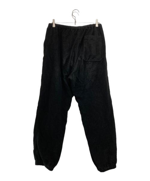 COMOLI（コモリ）COMOLI (コモリ) シルクパイル ドローストリングパンツ ブラック サイズ:2の古着・服飾アイテム