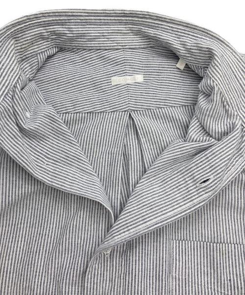 COMOLI（コモリ）COMOLI (コモリ) オックス BDシャツ ホワイト×グレー サイズ:3の古着・服飾アイテム