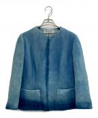 Christian Diorクリスチャン ディオール）の古着「後染めノーカラージャケット」｜ブルー