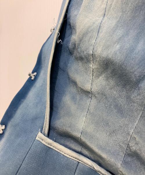 Christian Dior（クリスチャン ディオール）Christian Dior (クリスチャン ディオール) 後染めノーカラージャケット ブルー サイズ:42の古着・服飾アイテム