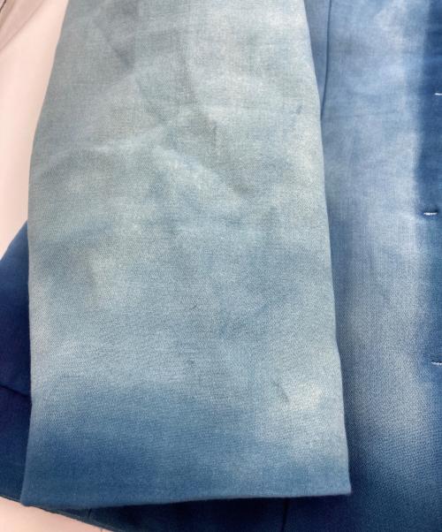 Christian Dior（クリスチャン ディオール）Christian Dior (クリスチャン ディオール) 後染めノーカラージャケット ブルー サイズ:42の古着・服飾アイテム