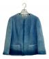 Christian Dior（クリスチャン ディオール）の古着「後染めノーカラージャケット」｜ブルー