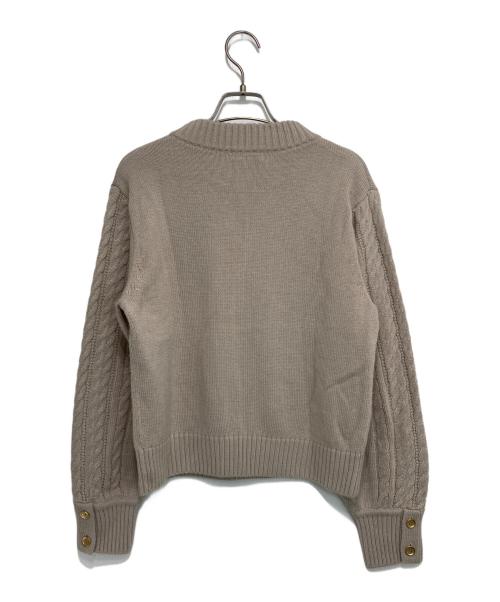 BLUE LABEL CRESTBRIDGE（ブルーレーベルクレストブリッジ）BLUE LABEL CRESTBRIDGE (ブルーレーベルクレストブリッジ) ウール混ケーブルニット ベージュ サイズ:38の古着・服飾アイテム