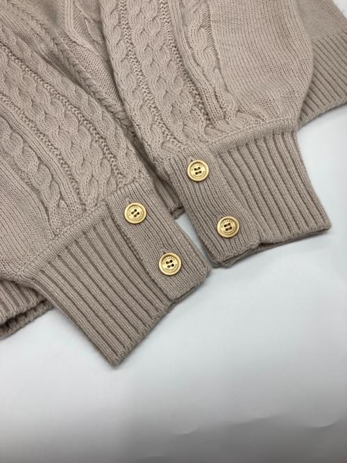 BLUE LABEL CRESTBRIDGE（ブルーレーベルクレストブリッジ）BLUE LABEL CRESTBRIDGE (ブルーレーベルクレストブリッジ) ウール混ケーブルニット ベージュ サイズ:38の古着・服飾アイテム