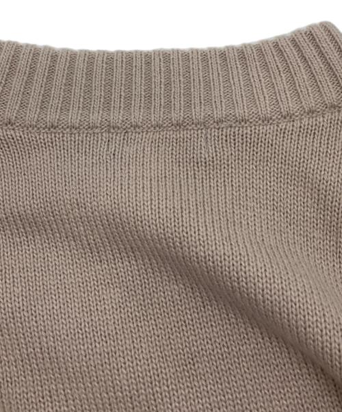BLUE LABEL CRESTBRIDGE（ブルーレーベルクレストブリッジ）BLUE LABEL CRESTBRIDGE (ブルーレーベルクレストブリッジ) ウール混ケーブルニット ベージュ サイズ:38の古着・服飾アイテム