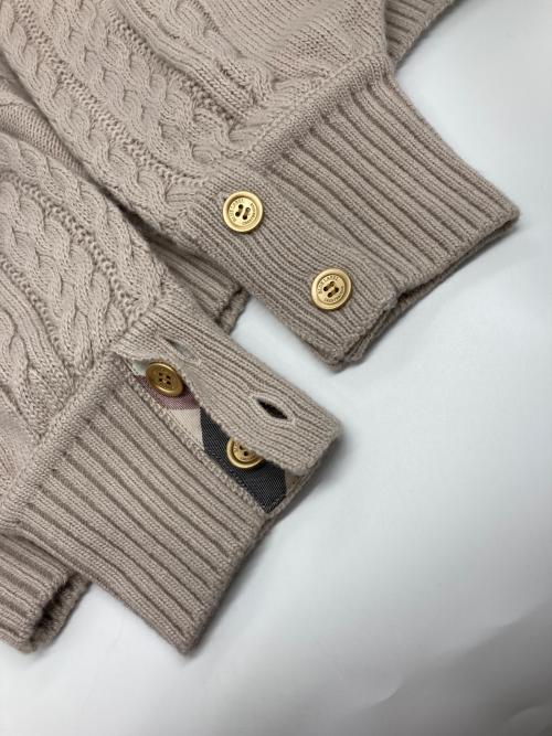 BLUE LABEL CRESTBRIDGE（ブルーレーベルクレストブリッジ）BLUE LABEL CRESTBRIDGE (ブルーレーベルクレストブリッジ) ウール混ケーブルニット ベージュ サイズ:38の古着・服飾アイテム