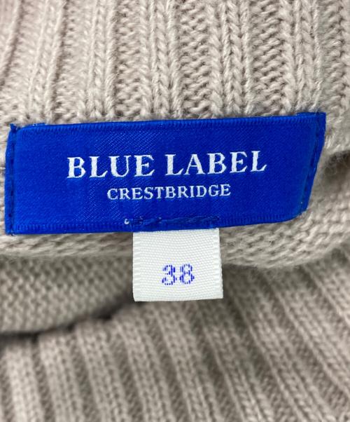BLUE LABEL CRESTBRIDGE（ブルーレーベルクレストブリッジ）BLUE LABEL CRESTBRIDGE (ブルーレーベルクレストブリッジ) ウール混ケーブルニット ベージュ サイズ:38の古着・服飾アイテム