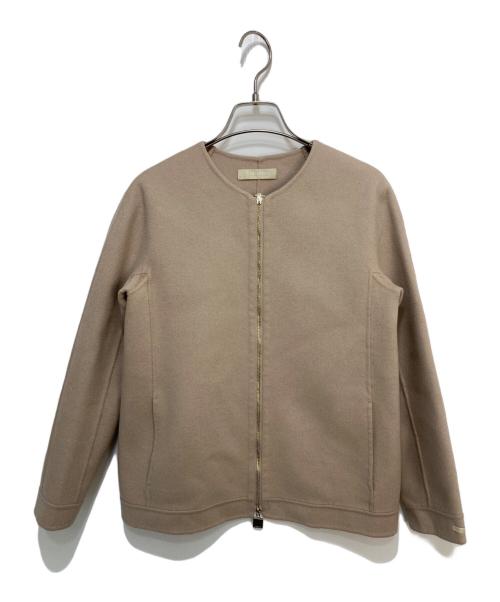 'S Max Mara（エスマックスマーラ）'S Max Mara (エスマックスマーラ) ノーカラージャケット ベージュ サイズ:36の古着・服飾アイテム
