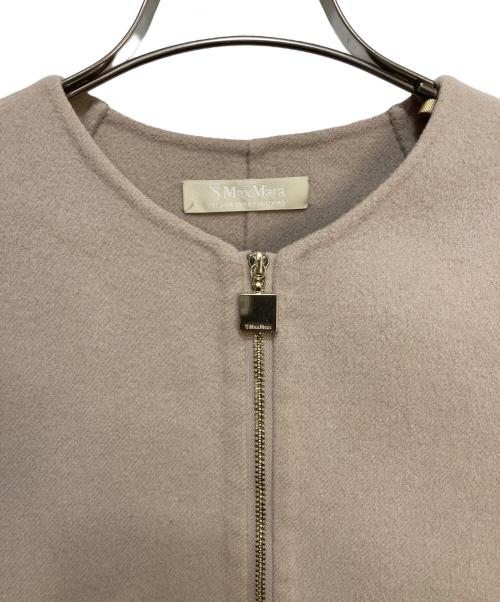 'S Max Mara（エスマックスマーラ）'S Max Mara (エスマックスマーラ) ノーカラージャケット ベージュ サイズ:36の古着・服飾アイテム