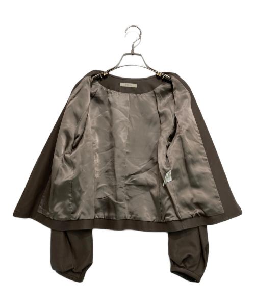 EPOCA（エポカ）EPOCA (エポカ) ノーカラーレザージャケット ベージュ サイズ:40の古着・服飾アイテム