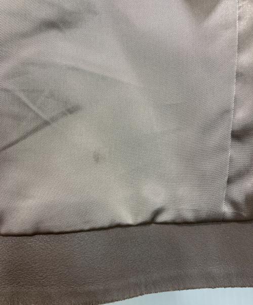 EPOCA（エポカ）EPOCA (エポカ) ノーカラーレザージャケット ベージュ サイズ:40の古着・服飾アイテム