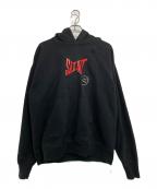 SAINT MICHAELセントマイケル）の古着「Logo Patch Pullover Hoodie」｜ブラック
