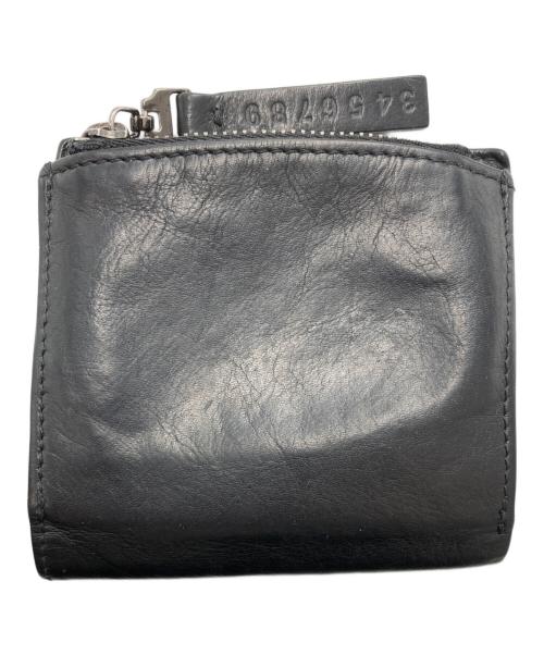 Maison Margiela（メゾンマルジェラ）Maison Margiela (メゾンマルジェラ) 4ステッチ フリップフラップウォレット/2つ折り財布 ブラックの古着・服飾アイテム