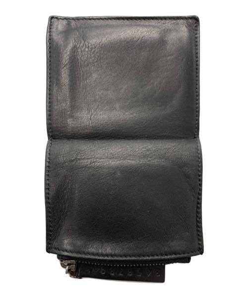 Maison Margiela（メゾンマルジェラ）Maison Margiela (メゾンマルジェラ) 4ステッチ フリップフラップウォレット/2つ折り財布 ブラックの古着・服飾アイテム