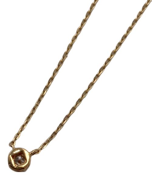 agete（アガット）agete (アガット) k10 ダイヤネックレス ゴールドの古着・服飾アイテム