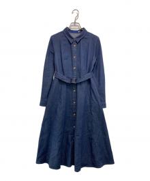 BLUE LABEL CRESTBRIDGE（ブルーレーベルクレストブリッジ）の古着「スラブシャンブレーデニムドレス」｜インディゴ