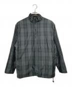 BURBERRY GOLFバーバリーゴルフ）の古着「ナイロン×ニット 切替リバーシブルニットブルゾン」｜グレー×ブラック