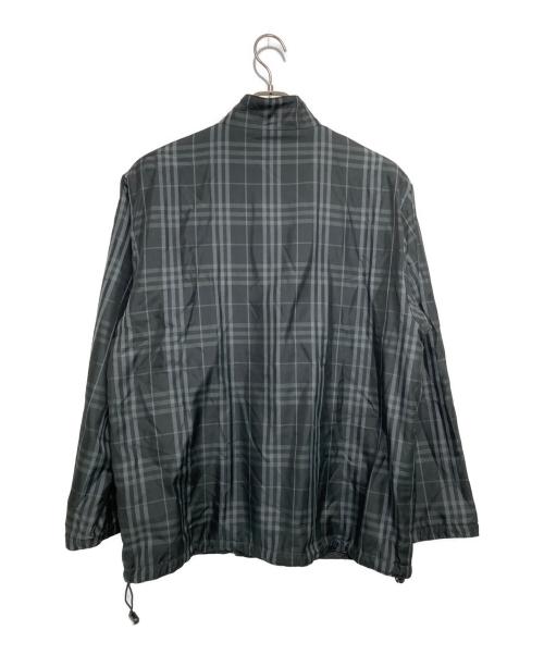 BURBERRY GOLF（バーバリーゴルフ）BURBERRY GOLF (バーバリーゴルフ) ナイロン×ニット 切替リバーシブルニットブルゾン グレー×ブラック サイズ:Mの古着・服飾アイテム