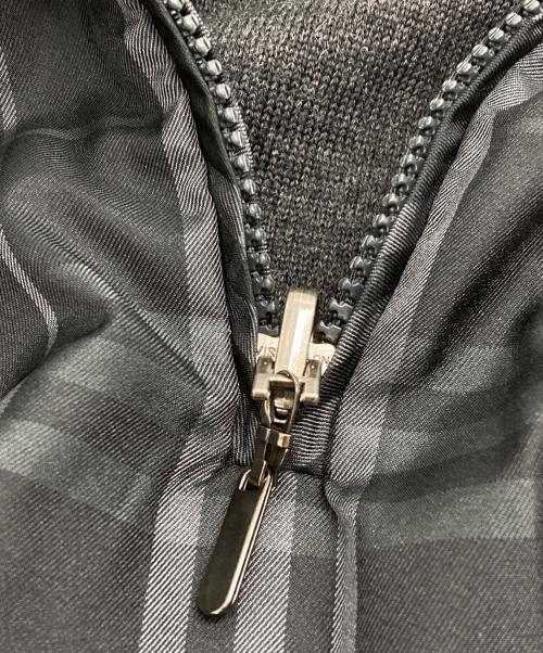 BURBERRY GOLF（バーバリーゴルフ）BURBERRY GOLF (バーバリーゴルフ) ナイロン×ニット 切替リバーシブルニットブルゾン グレー×ブラック サイズ:Mの古着・服飾アイテム