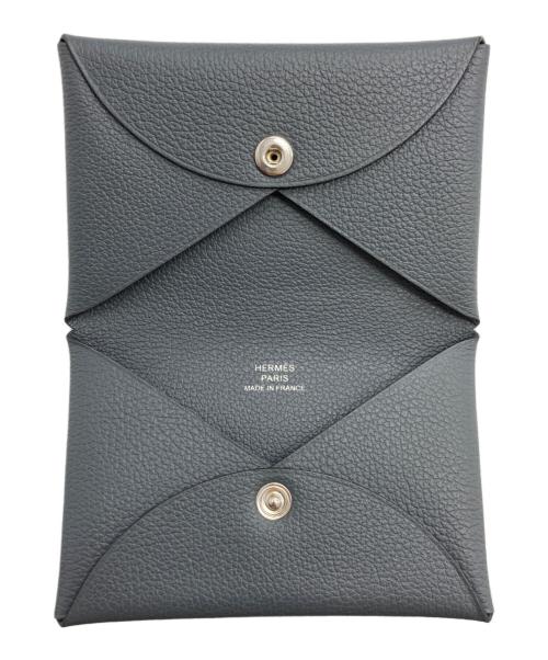 HERMES（エルメス）HERMES (エルメス) PORTE CARTES CALVI/カルヴィ カードケース グレーの古着・服飾アイテム
