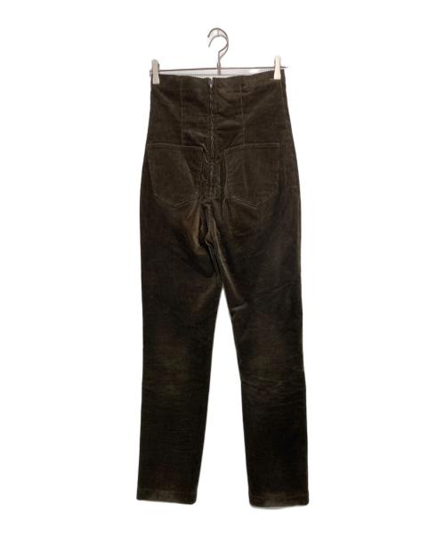 CLANE（クラネ）CLANE (クラネ) バックジップコーデュロイハイウエストパンツ ブラウン サイズ:1の古着・服飾アイテム