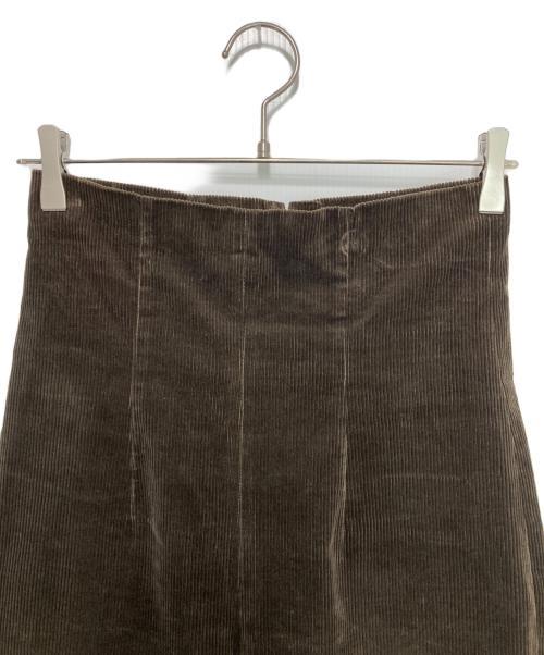 CLANE（クラネ）CLANE (クラネ) バックジップコーデュロイハイウエストパンツ ブラウン サイズ:1の古着・服飾アイテム