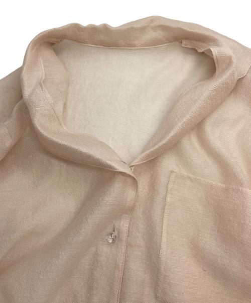 FUMIE=TANAKA（フミエタナカ）FUMIE=TANAKA (フミエタナカ) シアーシャツ ベージュ サイズ:2の古着・服飾アイテム