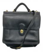 COACHコーチ）の古着「2WAYレザーショルダーバッグ」｜ブラック