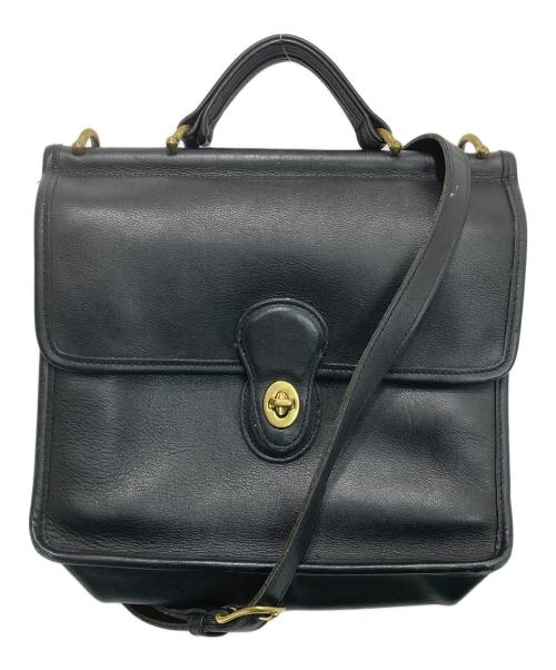 COACH（コーチ）COACH (コーチ) 2WAYレザーショルダーバッグ ブラックの古着・服飾アイテム